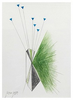 ACHT STÜCKE de P. Hindemith n°VII-24x30cm-Crayons couleur, graphite