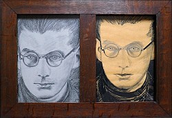 Portraits de Samuel Beckett-53x40cm-Encre noire et blanche, graphite sur papier